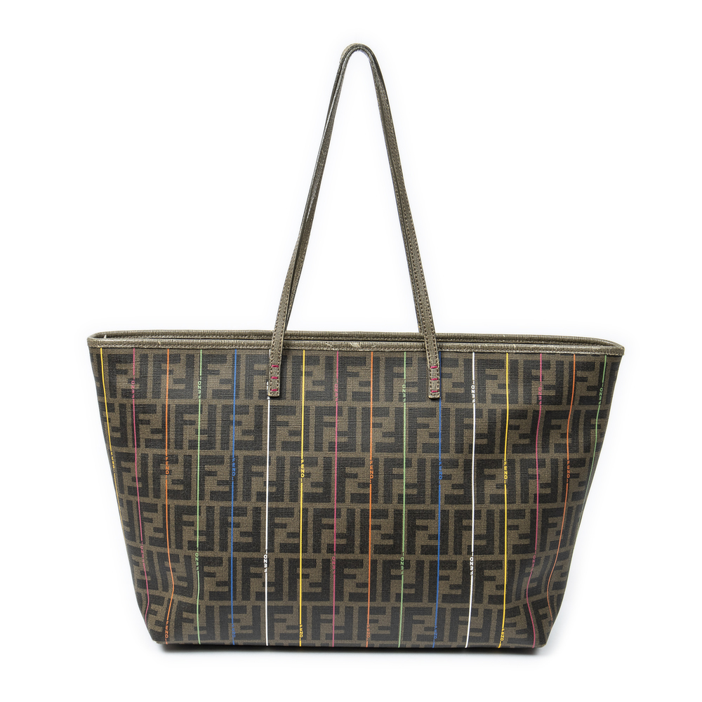 Fendi Spalmati Striped Roll Tote - Picture 7 of 8